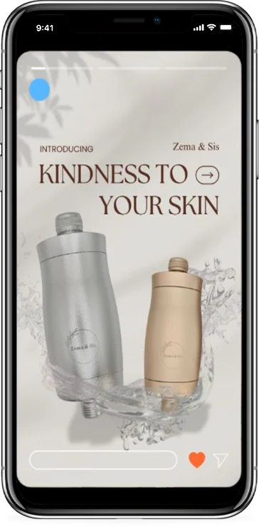 Social media story design shown on a phone